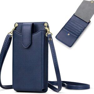 Small Crossbody Cell Phone Purse for Women Vegan Leather Crossbody Phone Bag wit
